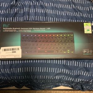 Rii Multimedia Bluetooth Keyboard with Rainbow Backlit